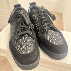 Christian Louboutin Black Patterned Sneakers